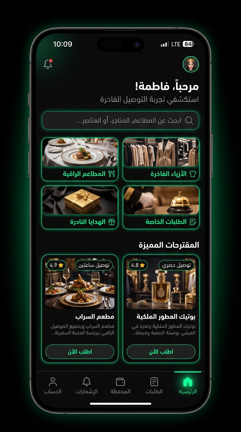 نموذج تطبيق جوال ذكي من أعمال نقصة في قطر